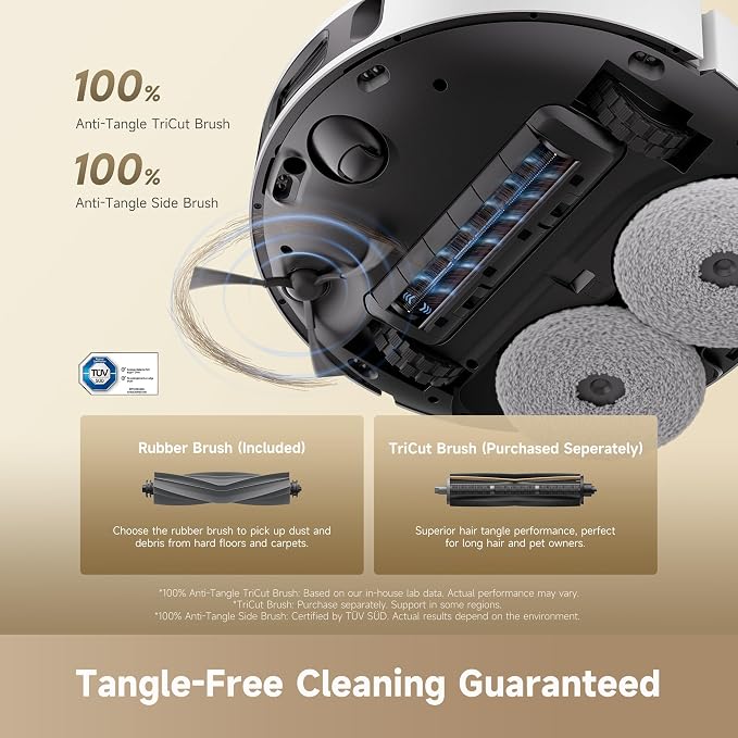 dreame D30 Ultra CE Robot Vacuum and Mop, 25,000Pa Powerful Suction | 0.41in Mop Lifting, Multifunctional Base Station, Auto Dust Emptying & Mop Self-Cleaning, Smart Obstacle Avoidance, White