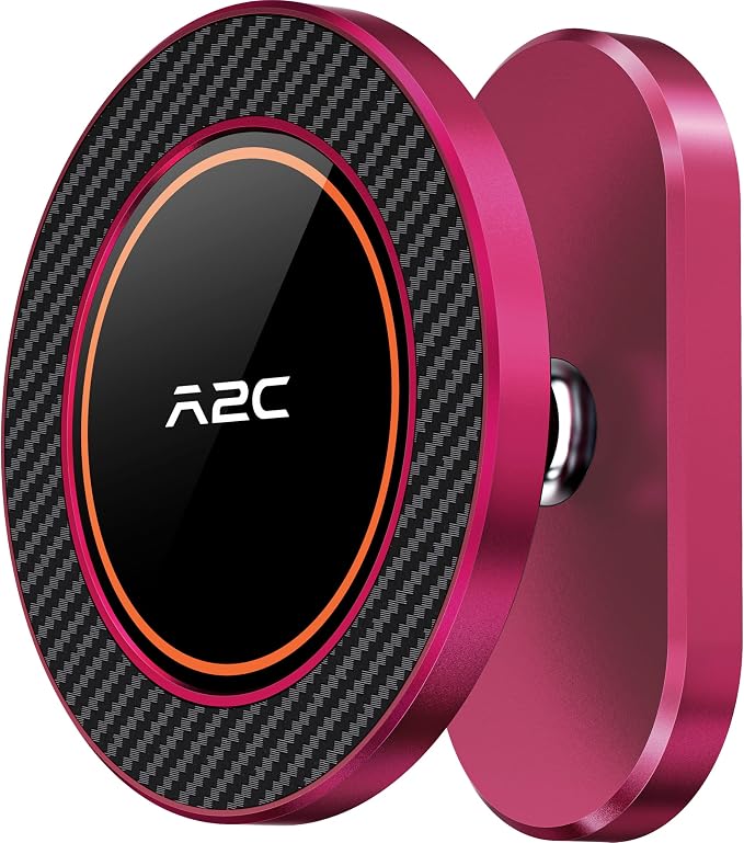 A2C Burgundy Alloy Magnetic Golf Cart Phone Holder, Women Golf Accessories | Rose Red Golf Gifts for Female Golfers Ladies Her Girls Mom Mother Wife, Golf Accessories Essential Fits EZGO Club Car Yamaha