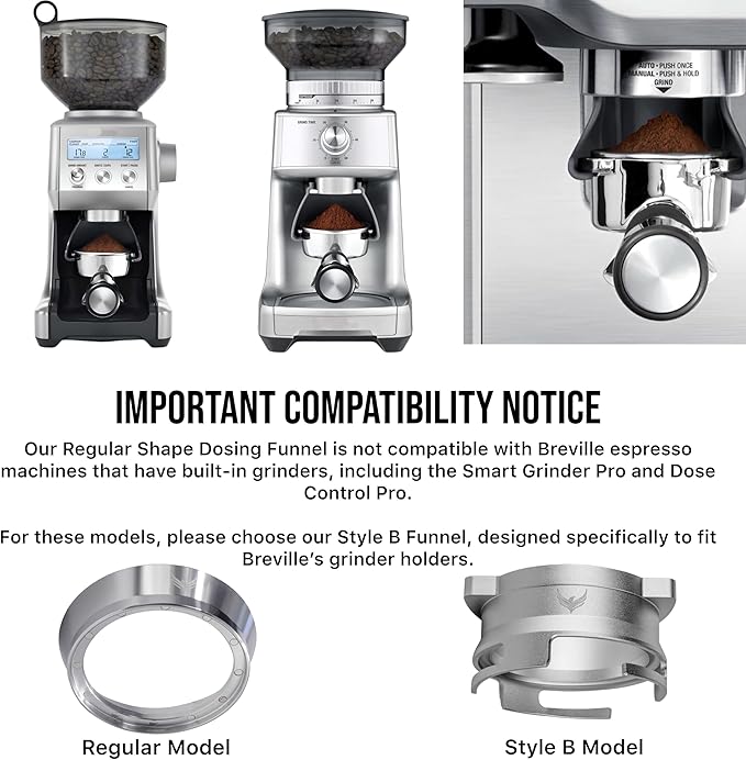 54mm Espresso Dosing Funnel and Puck Screen Set Magnetic Coffee Dosing Ring And Filter for Portafilters Compatible with 54 mm Breville Portafilter Basket Premium Espresso Machine Accessories