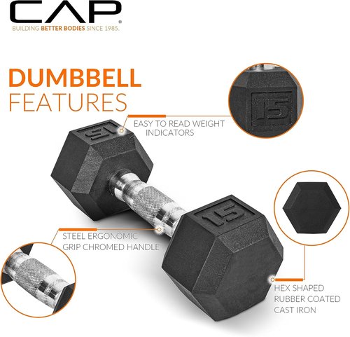 CAP Barbell 150 lb Dumbbell Set - Space-Saving 2-Tier Rack | Versatile Weight Options
