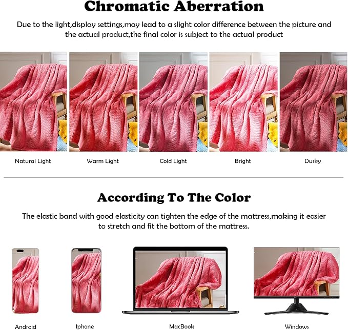 NEWCOSPLAY Fleece Leaves Pattern King Blanket, Coral Pink, 90"x110" | Super Soft Throw Blanket, Lightweight Cozy Bed Sofa Blanket, Premium Silky Flannel Fleece, Travel Blanket for All Season Use