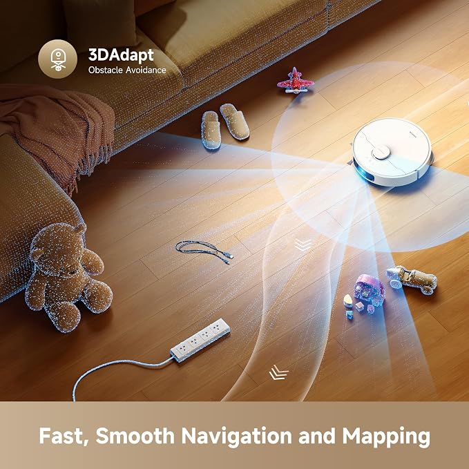 dreame D30 Ultra CE Robot Vacuum and Mop, 25,000Pa Powerful Suction | 0.41in Mop Lifting, Multifunctional Base Station, Auto Dust Emptying & Mop Self-Cleaning, Smart Obstacle Avoidance, White