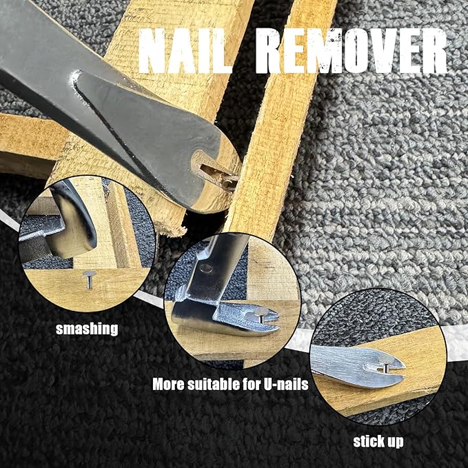 10" Nail Puller Cats Paw Pry Bar, High-Carbon Steel Mini Crowbar for Home Remolding & Woodworking Prying, Scraping, Lifting, Pulling