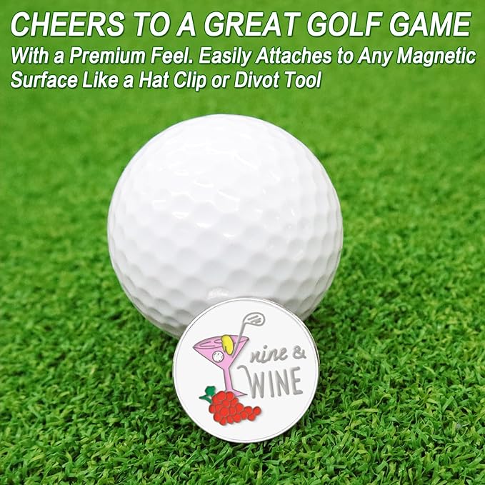 Amy Sport Golf Ball Markers Assorted Patterns Fits All Magnetic Golf Tools Value Set, Alloy Soft Enamel Technique Marker for Hat Clips Gloves Golf Divot Tools Marks
