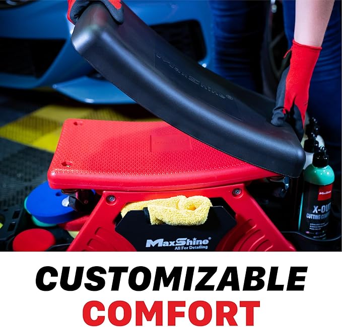 Maxshine Detailing Creeper Cushion – Premium Soft Rubber Seat Pad for Rolling Creeper, Comfortable & Durable Add-On Accessory