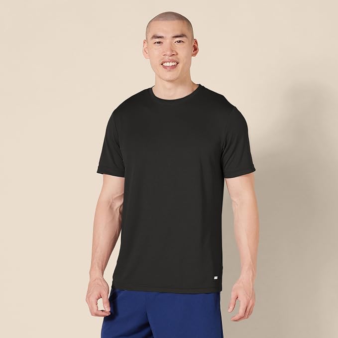 Amazon Essentials Men's Moisture Wicking Breathable Active Performance Tech Gym T-Shirts, Pack of 2