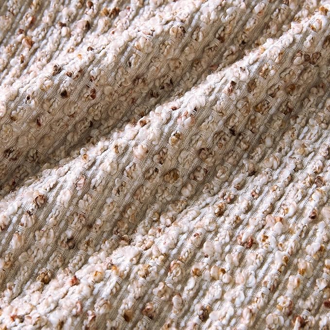 Allorry Soft Wool Decorative Throw Pillow Covers 20x20 Beige SY011A20 | Cozy Soft Touch,Neutral Textured Boho Cushion Covers for Modern Farmhouse Sofa Bedroom Living Room Decor