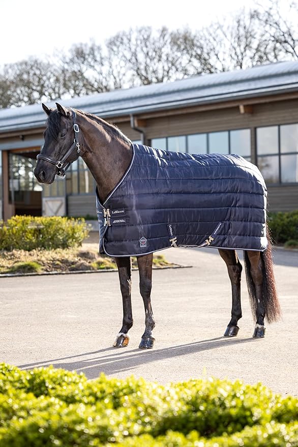 LeMieux Arika Stable-Tek 100g Blanket - Diamond Ripstop Outer - Breathable and Stain Repellent - Navy - 66"