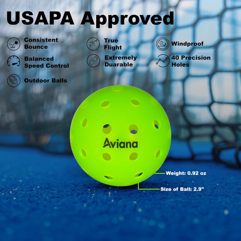 Pro Aviana Pickleball (6-Pack), Neon