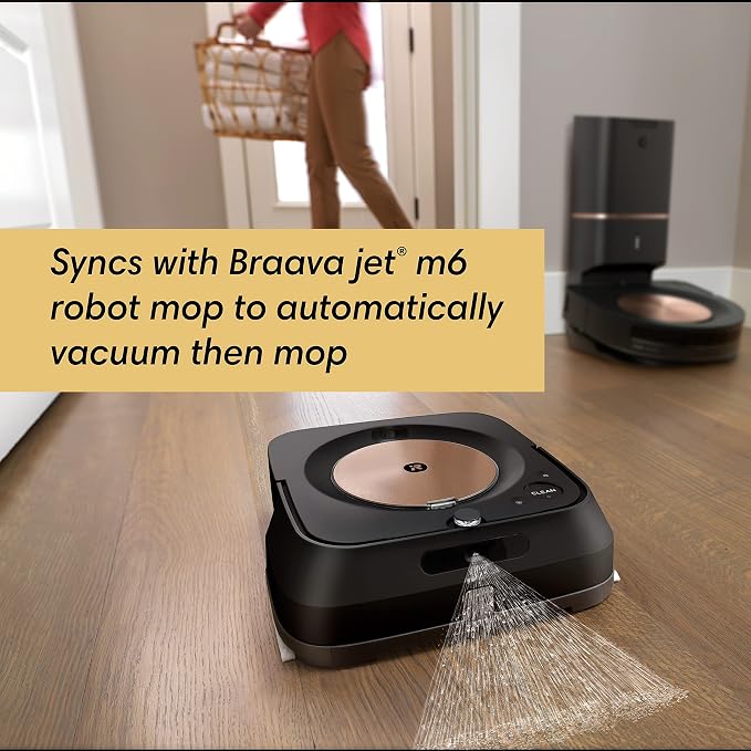 iRobot Braava Jet m6 (6012) Ultimate Robot Mop- Wi-Fi Connected, Precision Jet Spray, Smart Mapping, Works with Alexa, Ideal for Multiple Rooms, Recharges and Resumes, Black