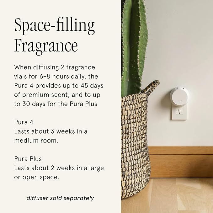 Pura x Studio McGee Home Scent Refill - Smart Air Diffuser - Up to 120-Hours of Luxury Fragrance per Refill - Home Essential - Clean & Safe Diffuser Fragrance - 2 Pack, Winter Bayberry