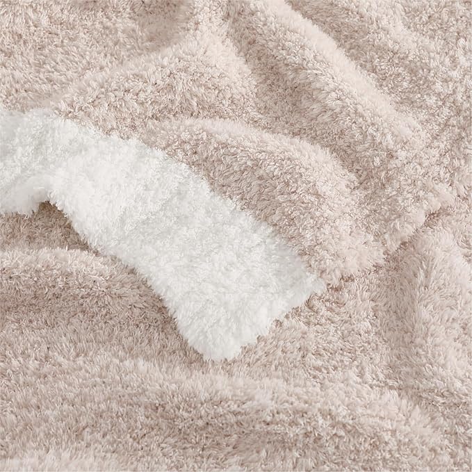 Soft Throw Blanket for Couch-Cozy Reversible Knitted Blankets | Wrensonge Soft Throw Blanket for Couch-Cozy Reversible Knitted Blankets,Cationic Dyeing Taupe