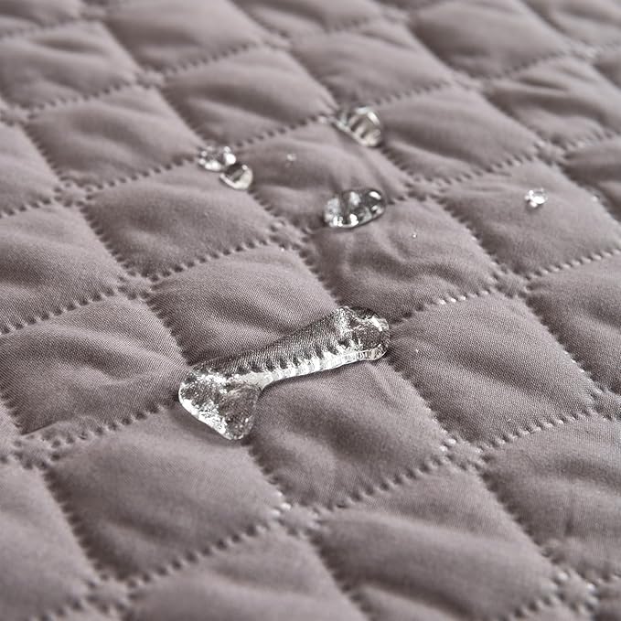 GIBZ Water Resistant Dog Bed Blanket Cover Large Anti Slip Pet Furniture Protector Washable Cat Quilted Mat for Couch, Black, 210x210cm