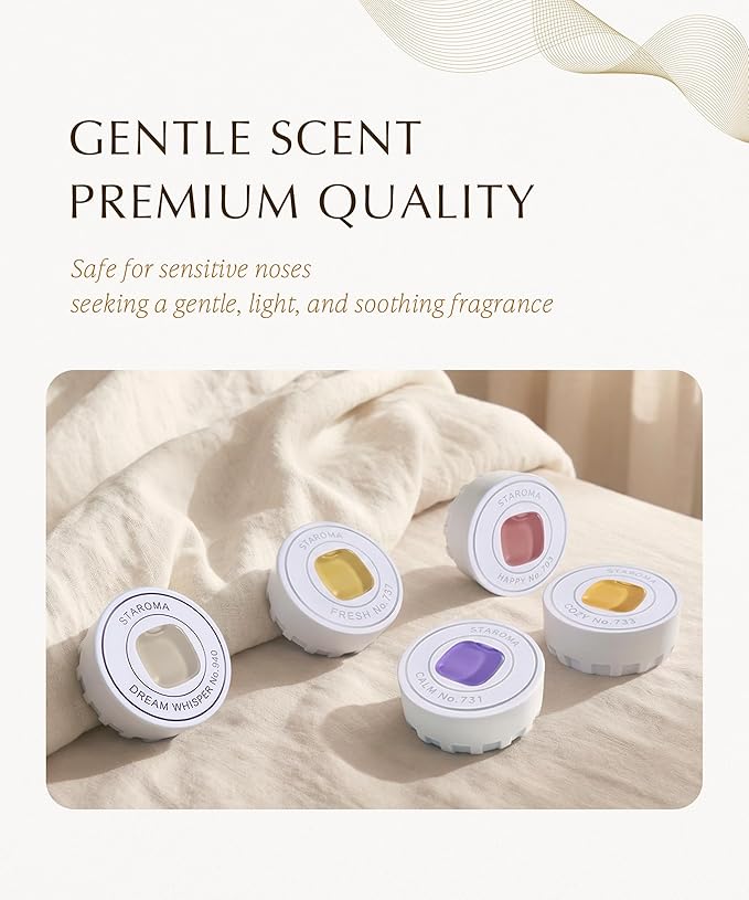 Cozy (Vanilla Essential Oil Refill), Compatible with STAROMA Waterless Essential Oil Diffuser – Premium Aromatherapy Fragrance, Gentle and Consistent Scent – for 200 sqft Small Home, Office, Car