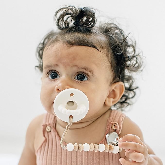 Ryan & Rose Cutie PAT Pacifier Teether (Stage 1, Ivory)