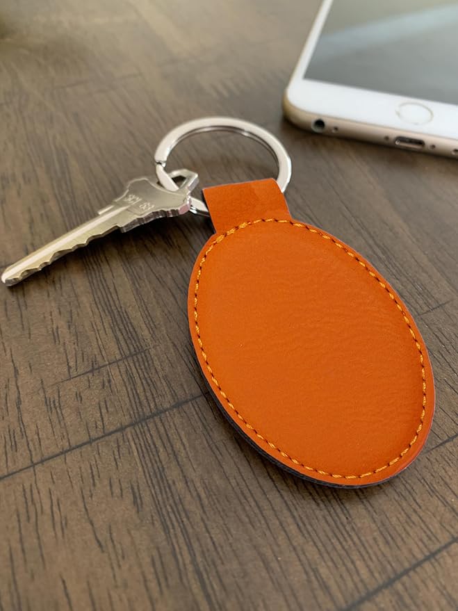LaserGram Oval Keychain, Sunflowers, Personalized Engraving Included
