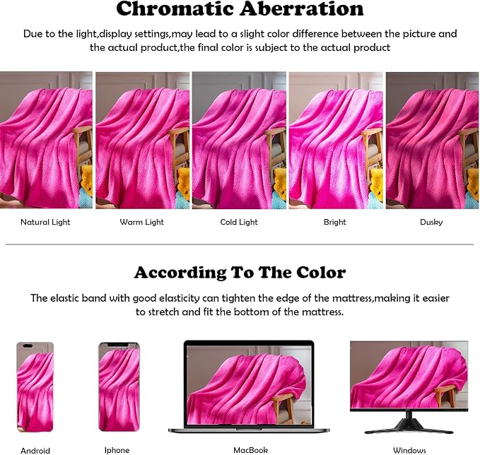 NEWCOSPLAY Fleece Leaves Pattern King Blanket, Hot Pink, 90"x110" | Super Soft Throw Blanket, Lightweight Cozy Bed Sofa Blanket, Premium Silky Flannel Fleece, Travel Blanket for All Season Use