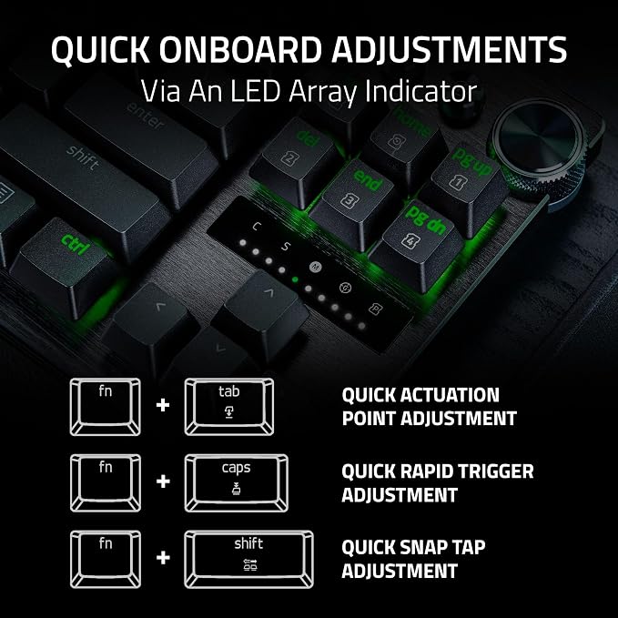 Razer Huntsman V3 Pro TKL 8KHz Esports Gaming Keyboard, Black | Analog Optical Switches Gen 2, 8KHz Polling, Razer Snap Tap, Rapid Trigger, Adjustable Actuation, Media Controls
