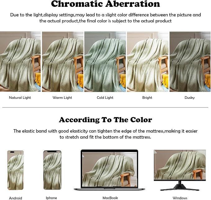 NEWCOSPLAY Fleece Leaves Pattern Twin Blanket, Sage Green, 60"x80" | Super Soft Throw Blanket, Lightweight Cozy Bed Sofa Blanket, Premium Silky Flannel Fleece, Travel Blanket for All Season Use