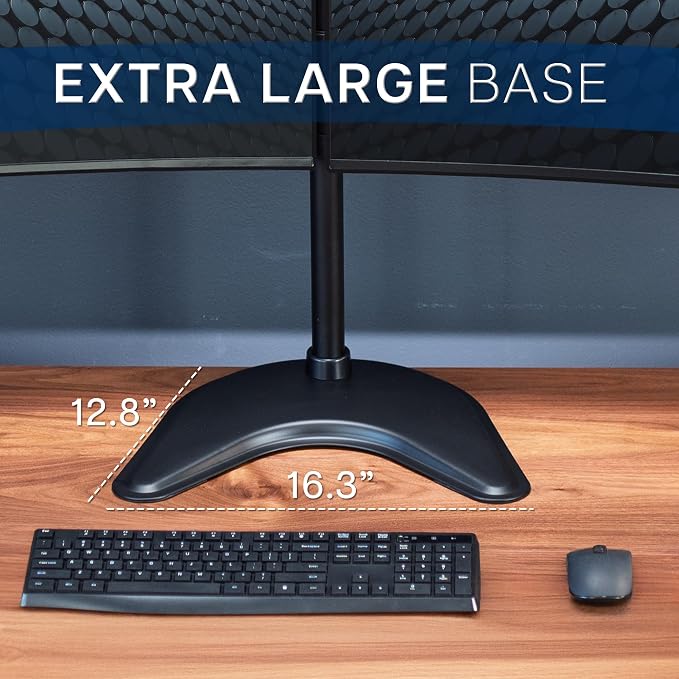 VIVO Dual LED LCD Monitor Free-Standing Desk Stand
