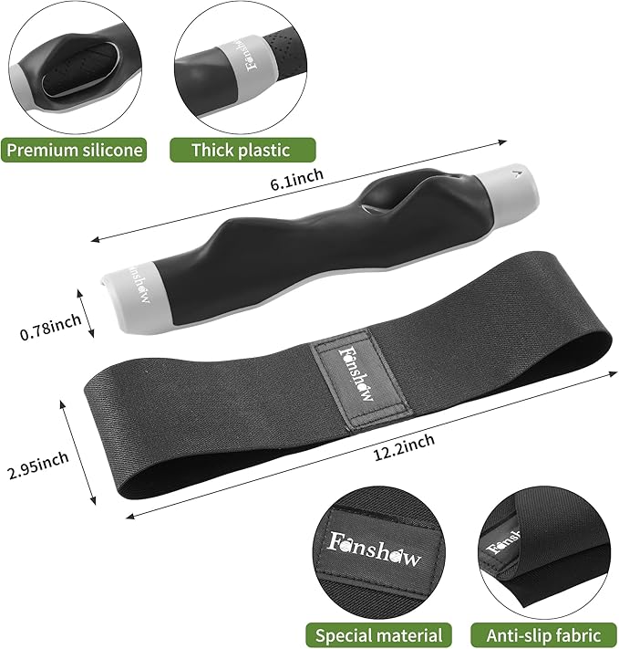 Fanshaw Golf Grip Trainer with Arm Band, 2-in-1 Golf Swing Training Aid for Correct Grip & Arm Positioning,Fixes Grip Posture & Locks Elbow for Consistent Shots,Men & Women Golf Accessories
