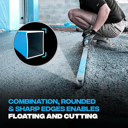 OX TOOLS Pro Series 48 Inch Concrete Screed with Leveling Vial | Heavy Duty Structural Alloy | Ergonomic Handle Grip | Lightweight & Reversible | Internal Strength Support Bars | 1200mm | P021312