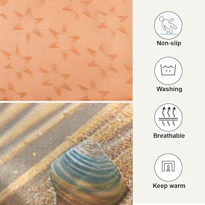 Sea Starfish Beach Dog Bed Cat Bed with Non-Slip Bottom, Kennel Bed Crate Soft Pet Bed Mattress Washable Pets Bed Pad for Small Medium Large Dogs Cats,18x24in