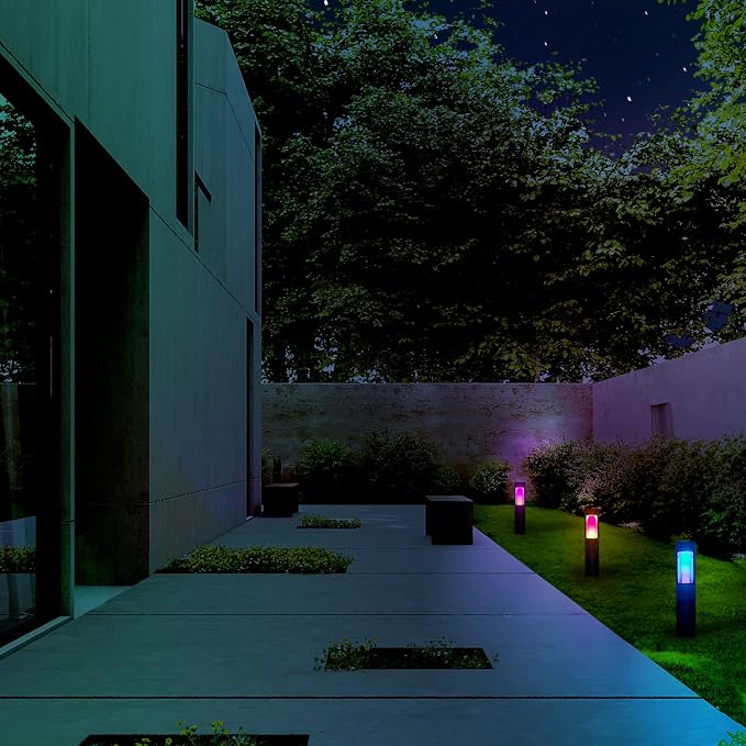 LIFX Supercolor Smart LED Square Path Light, Outdoor Wi-Fi Landscape Lighting with 6 Addressable Color Zones, RGBW Dynamic Effects, Works with Alexa, Google, HomeKit & SmartThings, LFX/LV/Path/SQR