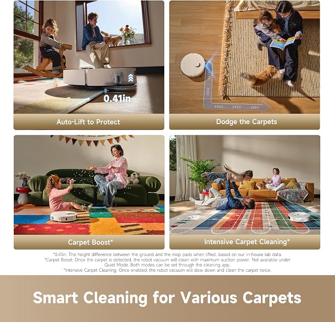 dreame D30 Ultra CE Robot Vacuum and Mop, 25,000Pa Powerful Suction | 0.41in Mop Lifting, Multifunctional Base Station, Auto Dust Emptying & Mop Self-Cleaning, Smart Obstacle Avoidance, White