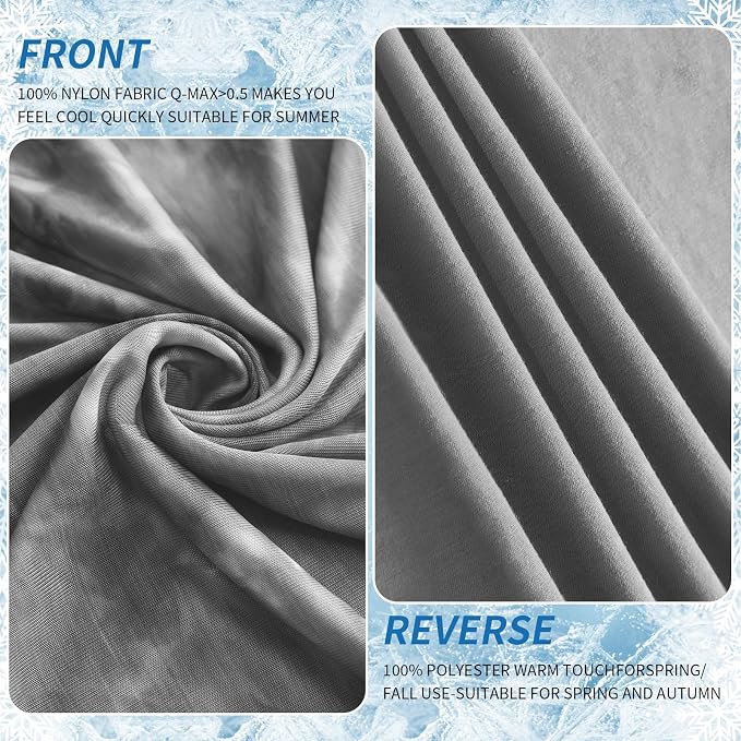 Guohaoi Cooling Blanket for Hot Sleepers and Night Sweats 90"x90" Queen | Arc-Chill Q-Max >0.5 Cool Fiber,100% Oeko-Tex Certified Lightweight Summer Blanket for Travel/Outdoor Ultra Cold Breathable