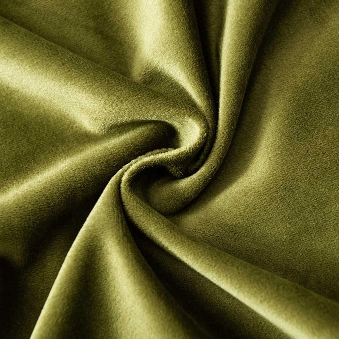 JUSPURBET Throw Pillow Covers Set of 2 Decorative Velvet Pillow Covers for Couch Sofa Bed Soft Euro Cushion Covers Cases with Invisible Zipper for Living Room Home Decor 28x28 inch,Olive Green