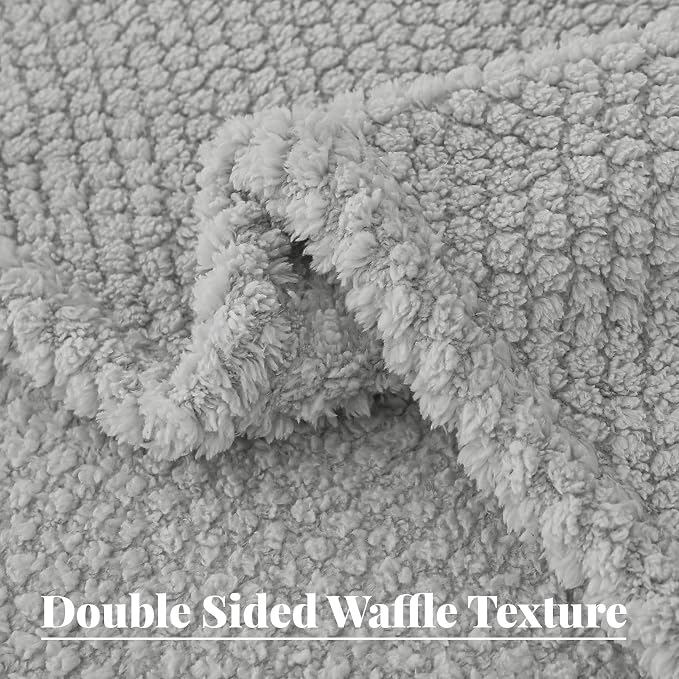 Whale Flotilla Soft Fleece Queen Size Bed Blanket, Light Grey | 90x90 Inch, Suitable for Bed, Fluffy Fuzzy Jacquard Blankets for All Season, Lightweight and Cozy