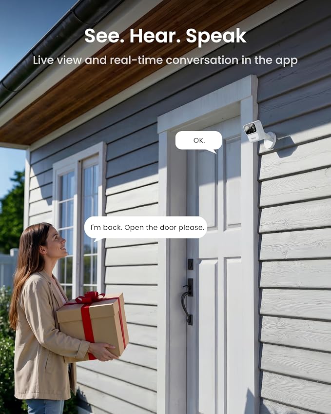 REOLINK Argus MagiCam Security Cameras Wireless Outdoor 1080p, 2 Cam Kit | Magnetic Mount, 2.4/5GHz WiFi, AI Detection, IR Night Vision, No Subscription, IP67, 9-Month Battery Life, Easy Set Up