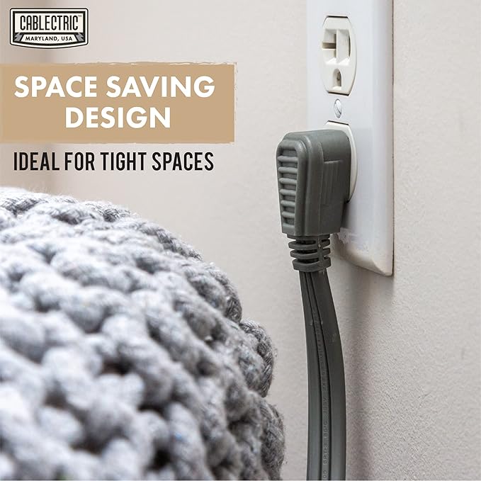 9 Foot Appliance Extension Cord, Gray - 14 Gauge 3 Prong SPT-3 Heavy Duty Cable for Major Appliances