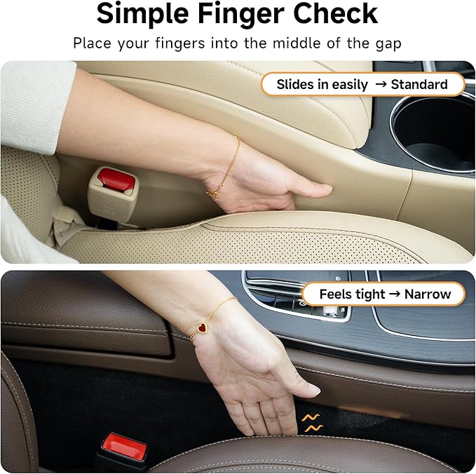 Givifive Car Seat Gap Filler Set of 2, 3IN1 Seat Side Gap Filler Plug with Storage Slot & Hook Function, Soft Foam Universal Fit Car SUV Truck Fill Gap Between Seats Console Organizer���Standard Gray���