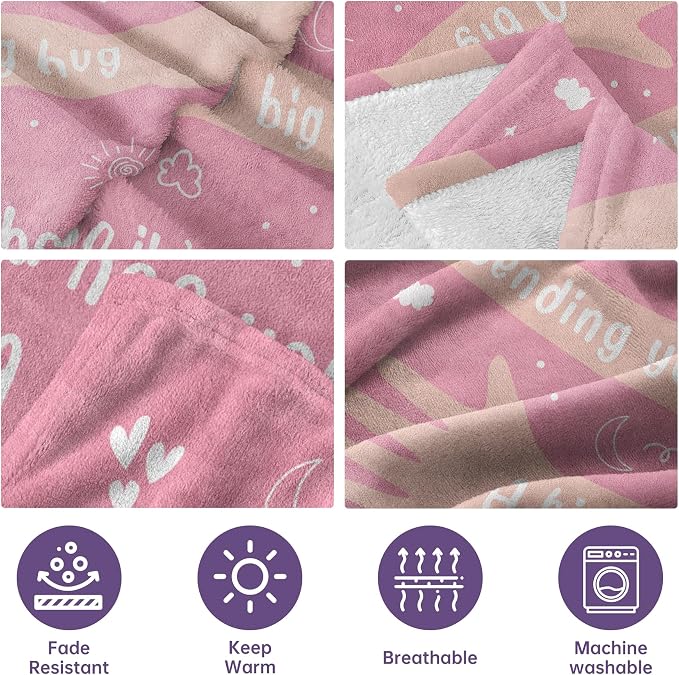 Get Well Gifts for Women, Hug/Healing Blanket | Thinking of You/Breast Cancer/Sympathy/After Surgery Gifts for Friends, Sister, Coworkers, Soft Throw Blankets 50'' x 60''