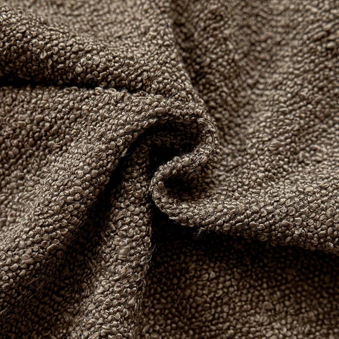 Foindtower Pack of 2, Decorative Textured Boucle Throw Pillow Covers Neutral Accent Solid Pillow Cases Cozy Soft Couch Cushion Case for Chair Sofa Bedroom Living Room Home Decor 22x22 Inch Light Brown