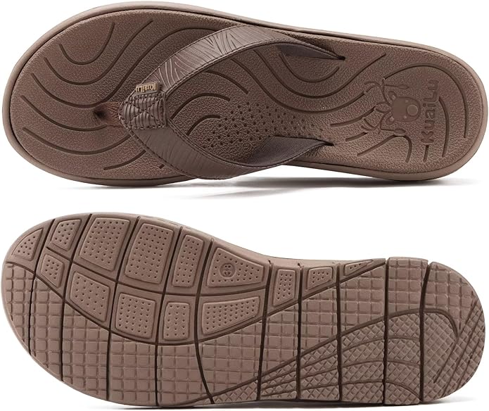 KuaiLu Comfortable Flip Flops for Women with Arch Support Summer Beach Walking Thong Sandals Slip On Indoor Outdoor