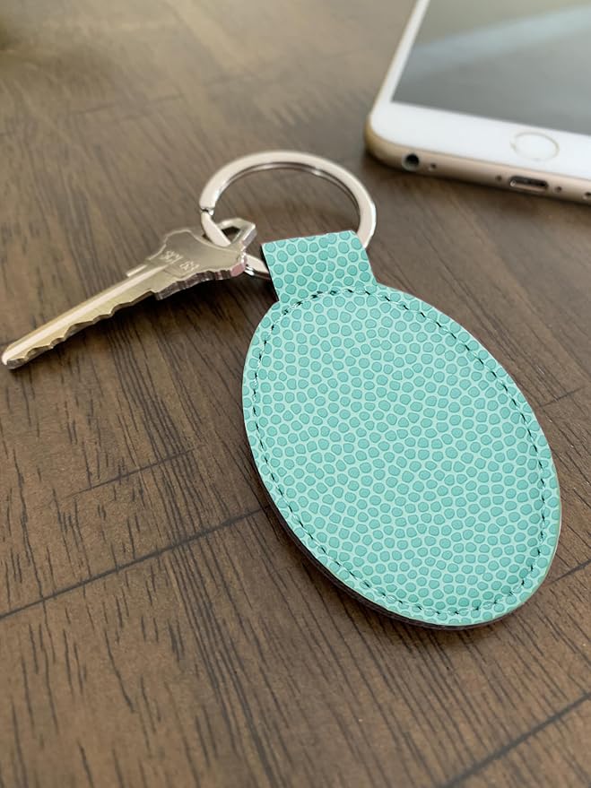 LaserGram Oval Keychain, Disc Golf, Personalized Engraving Included
