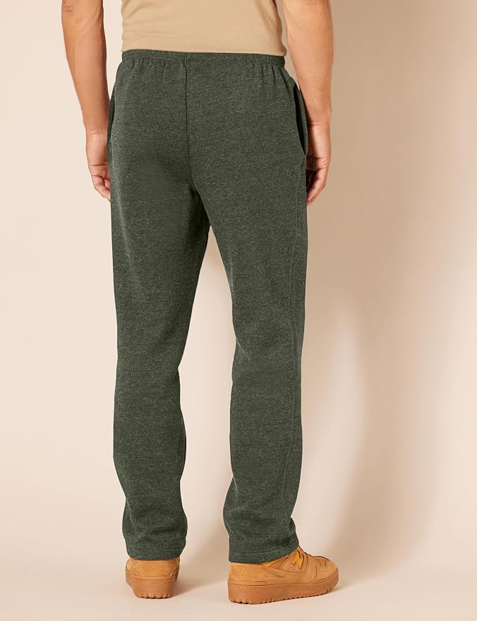 Amazon Essentials Men's Relaxed Straight Leg Fleece Open Bottom Sweatpant (Available in Big & Tall)