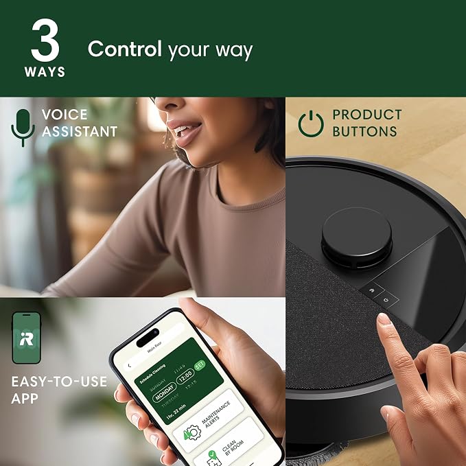 iRobot Roomba Plus 405 (G185) Combo Robot Vacuum & Mop with AutoWash Dock - Spinning Mop Pads, Self-Empties, Pad Washing & Drying, Self-Cleaning, Pad-Lift, LiDAR Navigation | 70x Suction, Dualclean Spinning Mop Pads with Smartscrub, Autowash Dock Auto-...