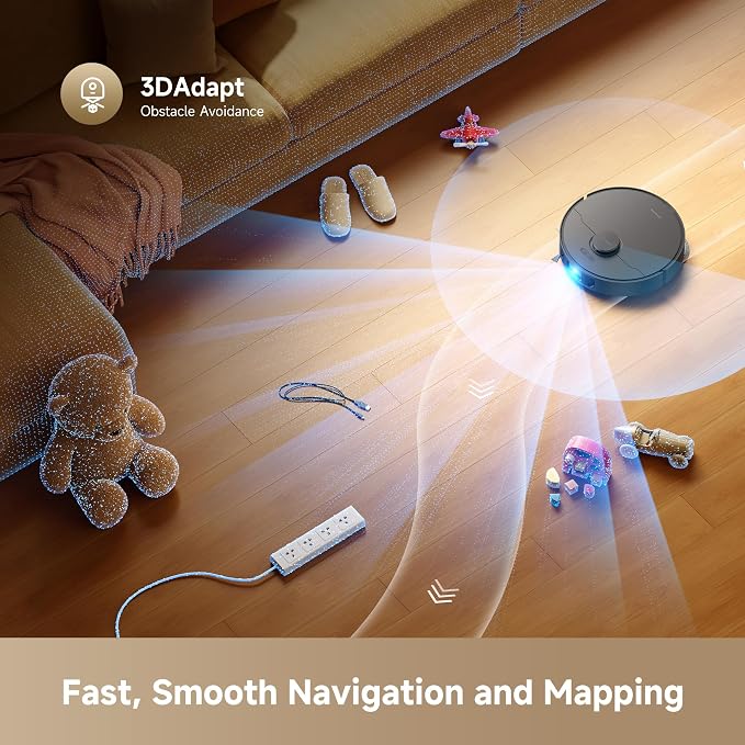 dreame D30 Ultra CE Robot Vacuum and Mop, 25,000Pa Powerful Suction | 0.41in Mop Lifting, Multifunctional Base Station, Auto Dust Emptying & Mop Self-Cleaning, Smart Obstacle Avoidance, Black