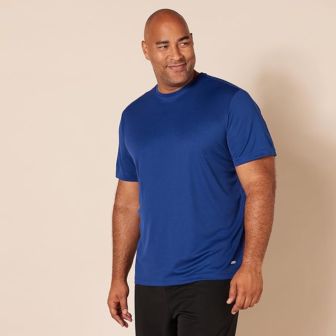 Amazon Essentials Men's Moisture Wicking Breathable Active Performance Tech Gym T-Shirts, Pack of 2