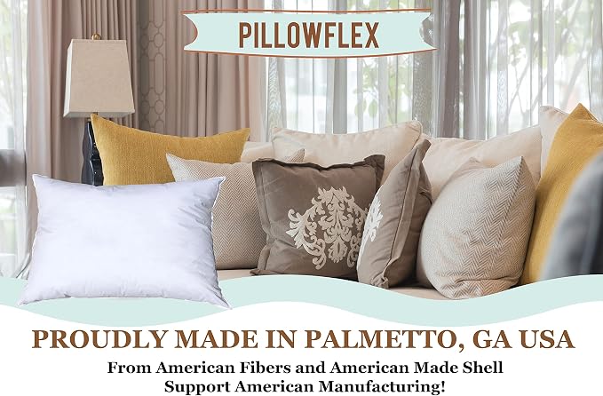 Pillowflex Synthetic Down Pillow Insert 21x31 in - Karate Chop Pillow | Oversized Queen Sham Form, Plush Polyester Cotton Blend, Cloud-Like Comfort, Clump-Resistant Fill, Smooth Elegant Finish