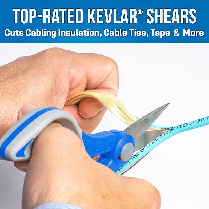 Jonard Tools TK-350 Fiber Optic Stripper & Kevlar Shears Kit – Featuring Molded Pouch to Securely Hold 3 Hole Fiber Stripper and Kevlar Cutting Shears – Ideal for Fiber Technicians
