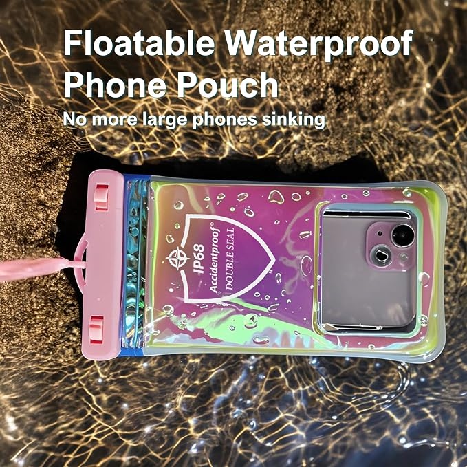 AiRunTech Universal Waterproof Phone Pouch, Beach Essential Accessories Protector iPhone Passport Money Sandproof,Swimming Sup Surfing Jetski Must Haves