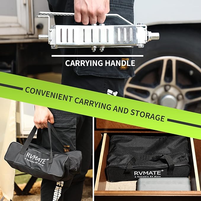 RVMATE RV Camper Wheel Chock Stabilizer Scissor, X Chocks Wheel Stabilizer (2 Packs) for RV Travel Trailer Tires, X Chock for Locking Tandem Wheels When Parked on Uneven Surfaces, Silver.