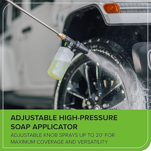 Greenworks 2100 PSI (SGS Certified) 1.2 GPM 13Amp Compact Electric Pressure Washer Telescoping Handle Power Washer for Cars, Driveways, Patios, Patio Furniture & Around Pools