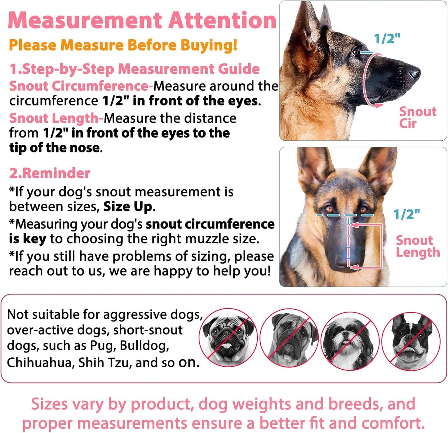 LUCKYPAW Dog Muzzle, Mesh Muzzle for Large Medium Small Dogs, Soft Mouth Guard for Biting Chewing, Breathable Mouth Guard with Adjustable Strap for Training(Black, XL(Snout:11"-12.25"))