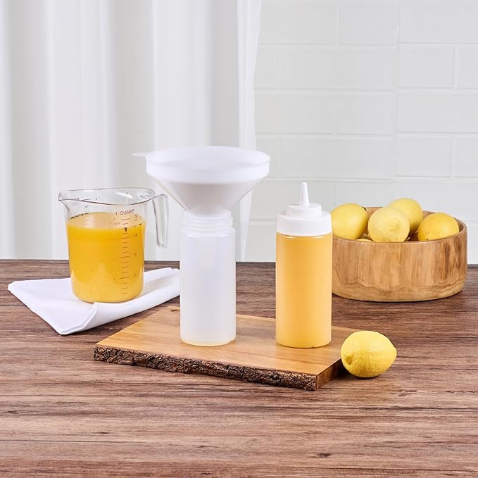 Restaurantware-Met Lux 24-ounce Plastic Funnel, 1 Plastic Funnel - Precise Spout, White Pouring Tool, Wide Spout, For Transferring Ingredients